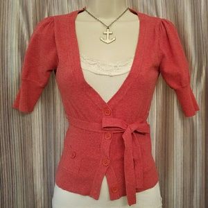 🕊CORAL 3/4 LENGTH SLEEVE CARDIGAN