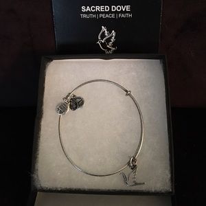 Alex and Ani Sacred Dove bracelet in silver