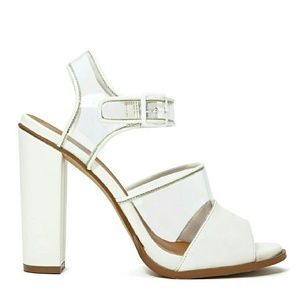 Nasty Gal Shoes - Nasty Gal Shoe Cult Clarity Sandals in White Nasty Gal Shoes - Nasty Gal Shoe Cult Clarity Sandals in White