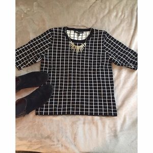 ‼️NWT‼️ saks checkered sweater