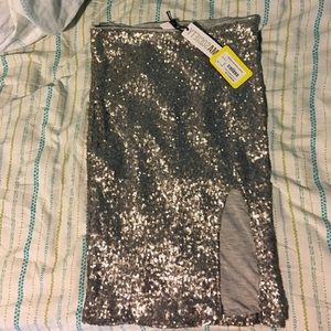 Amuse Society Sequin Slit Skirt