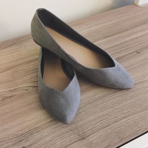 Faux Suede Pointed Flats