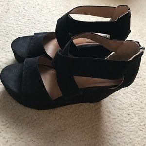 Black Suede Wedges