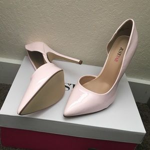 Blush pink heels.