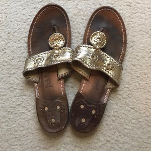 Gold Jack Rogers Navajo Sandal