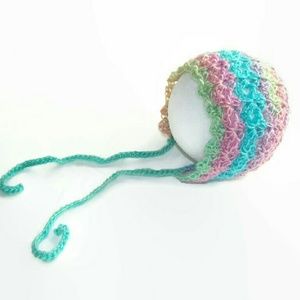 Delicate Crochet Baby Bonnet