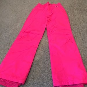 Hot pink spyder ski pants