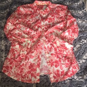 IZOD button down flower print - medium