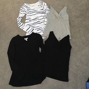 Maternity Bundle Lot Tees Nursing XS and Small