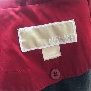 Michael Kors red trench coat