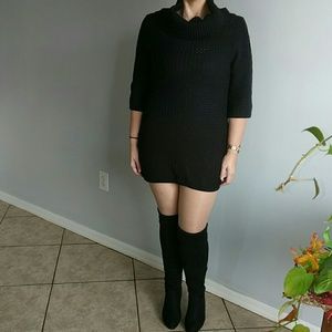 Tulle women's knit sweater dress