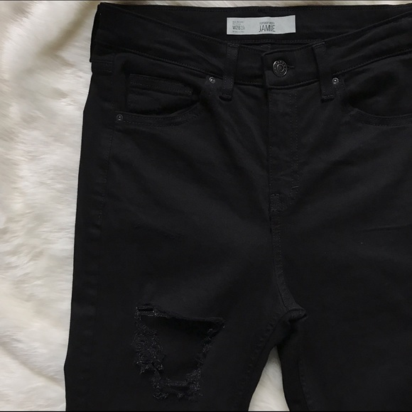 • Topshop Jamie Distressed Denim • - Picture 2 of 4