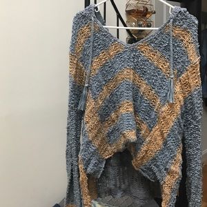 Free people. Hooded sweater.