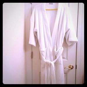 White plush soft robe