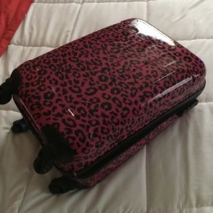 Travel on suitcase