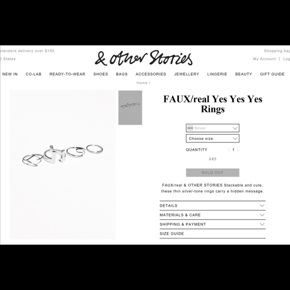 & other stories & Faux/real Yes Yes Yes rings