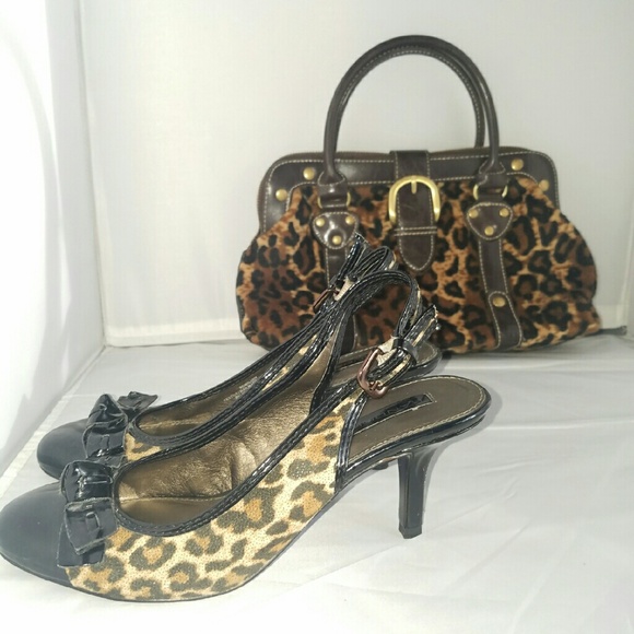 Bandolino slingback leopard print size 6.5 shoes - Picture 4 of 4