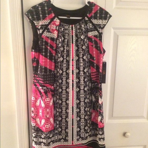 Multicolor business dress.
