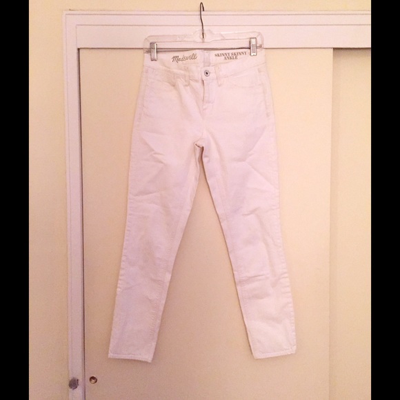 Madewell white skinny jeans