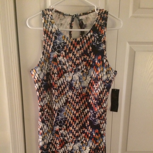 Fitted asymmetrical cocktail dress