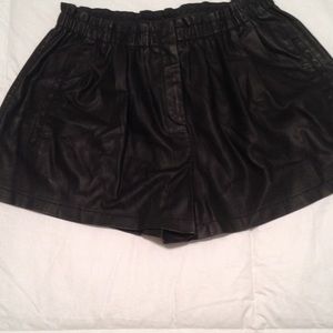 Zara Woman faux leather shorts