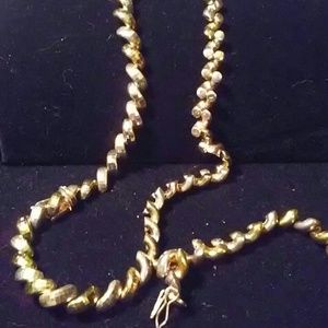 Sterling silver necklace & bracelet set