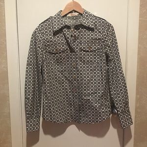 Tory Burch logo button down shirt