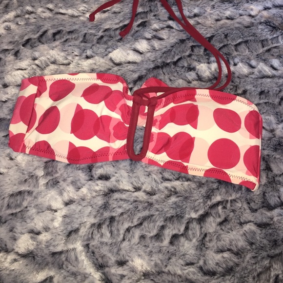 Robin Piccone polka dot Bikini bandeau top L