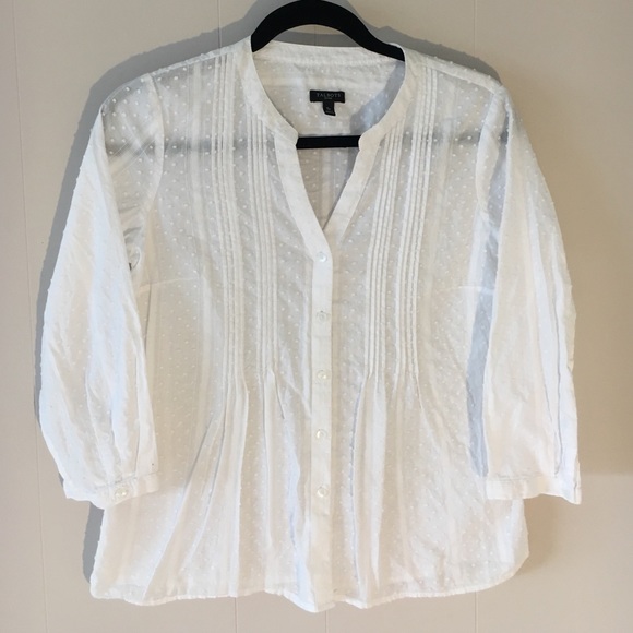 Talbots Airy White Button Up
