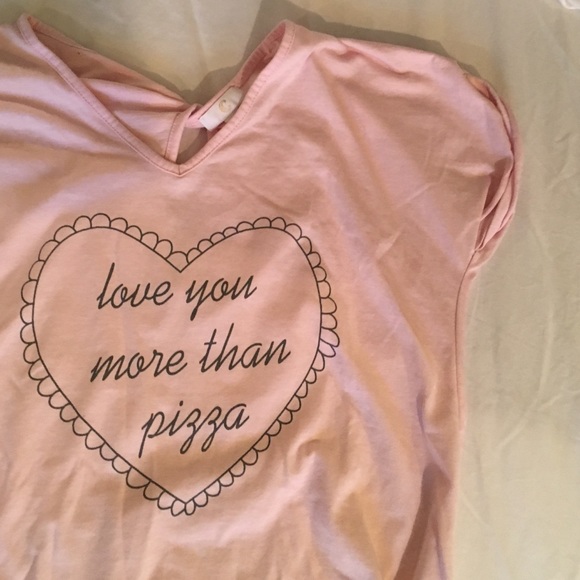"love you more than pizza" tee