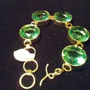 New Green topaz bracelet. Natural Gemstones