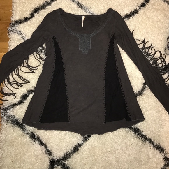 Free people fringe shirt