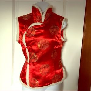 Red Chinese vest