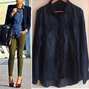 soft denim button up