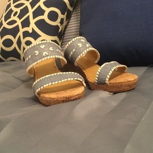 Jack Rogers Ella Denim Wedge Sandal