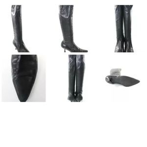 sws Shoes - SWS BLACK STRETCHY LEATHER MID CALF LENGTH SZ 8 sws Shoes - SWS BLACK STRETCHY LEATHER MID CALF LENGTH SZ 8
