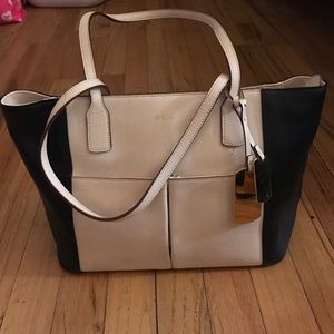 Black and white Ralph Lauren tote