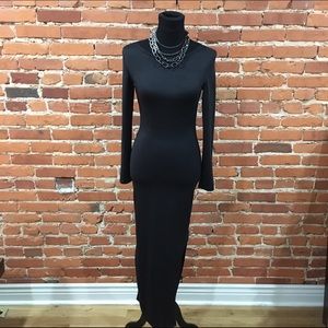 Black Maxi dress with side slit
