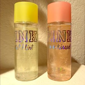 Brand new pink glitter body spray