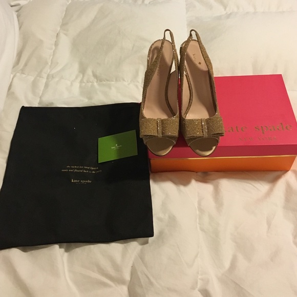 Kate spade heels, glitter