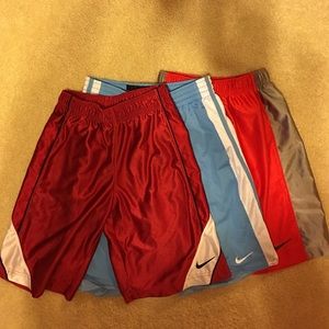 Three pairs of Boys Nike shorts Medium