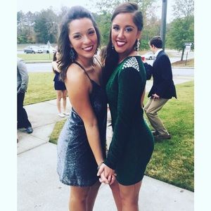 Green sparkly NYE or semi formal dress