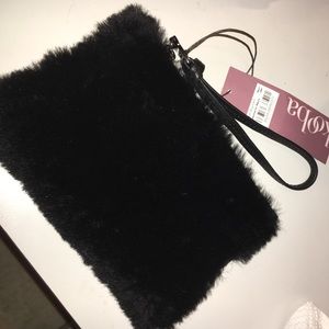 Fur kooba wristlet