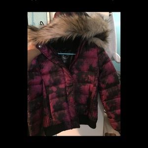 American eagle parka jacket with fur hoodie