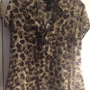 Geoffrey Beene sheer top.