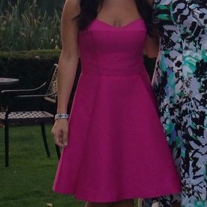 Hot pink Halston Heritage cocktail dress