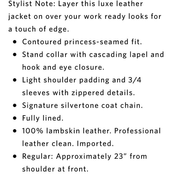 WHBM Blue Leather Jacket - Picture 4 of 4