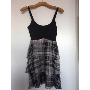 Bebe babydoll plaid dress size s