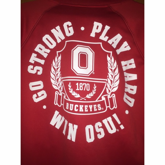 Red Victoria Secret PINK OSU zip up sweatshirt - Picture 3 of 3