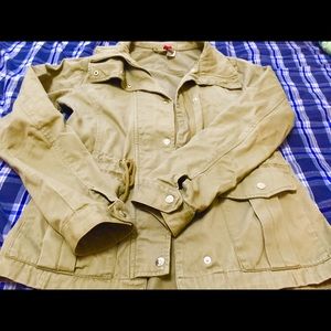 Xmas SALE! H&M green hooded utility jacket M 6-8